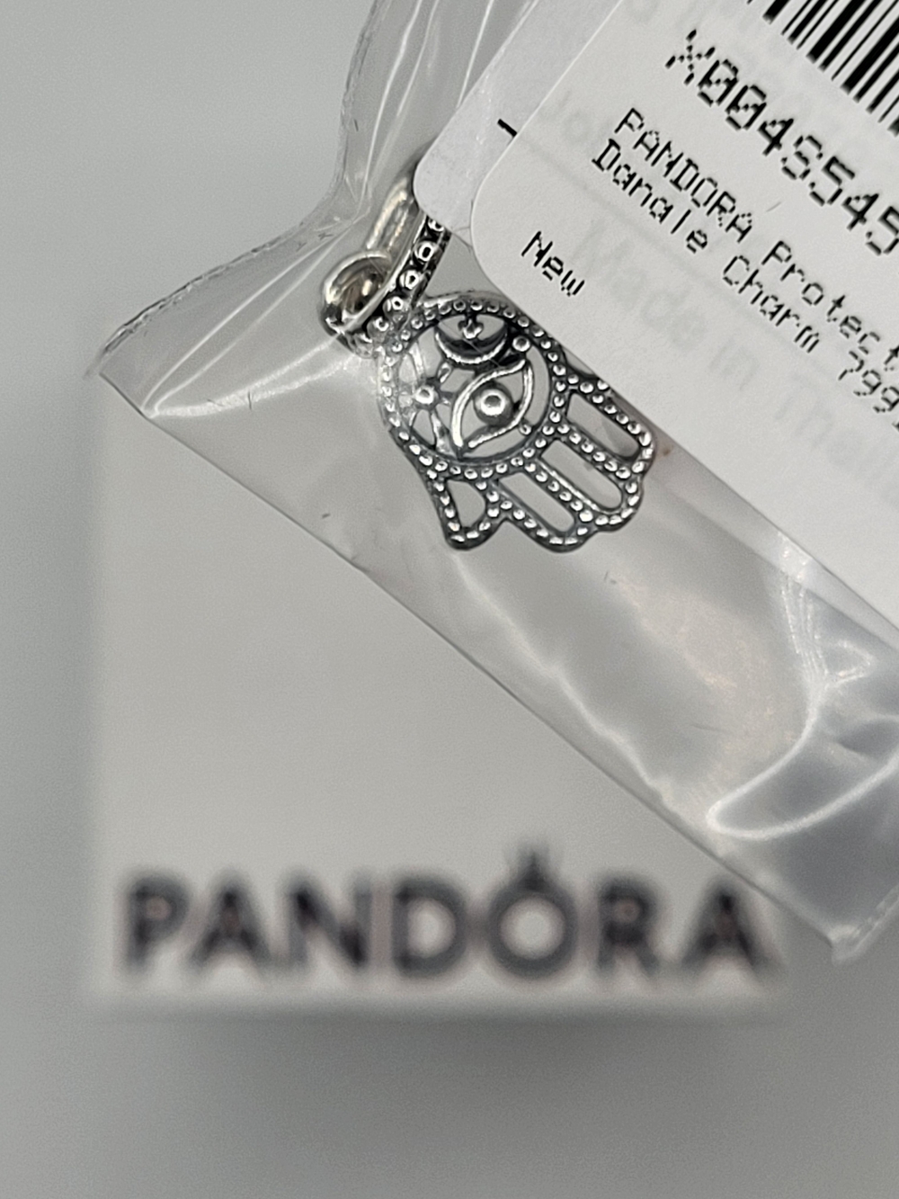 NWT Pandora Protective Hamsa Hand Dangle Charm 925 Sterling Silver Evil Eye New